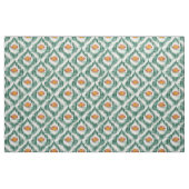 緑色のイカット模様 ファブリック (ファットクウォーター)