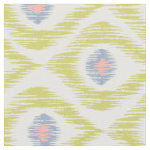 緑色のイカット模様 ファブリック (クローズアップ)