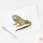 緑色のイグアナ スクエアシール (封筒)