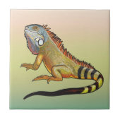 緑色のイグアナ タイル (正面)