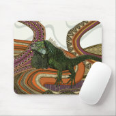 緑色のイグアナ マウスパッド (マウス)