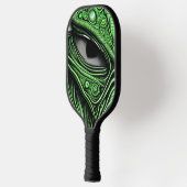 緑色のエイリアン（ラインの背景色が変更された場合） ピックルボールラケット (左)