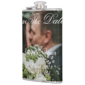 緑色のエレガントキスは日付を保存 フラスク (左)