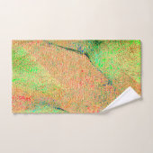 緑色のオ擦り切れたレ絵を描ンジのスタイルまたはシワのある革 バスタオルセット (ハンドタオル)