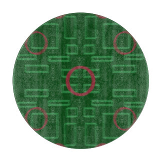 緑色のカッティングボード上のジオメトリックボックス カッティングボード