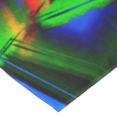 緑色のカラフル「ブラシストローク」のツイスト正方形 テーブルクロス (アングル)