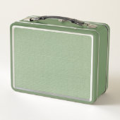 緑色のキャンバスパターモノグラムのン メタルランチボックス (裏面)