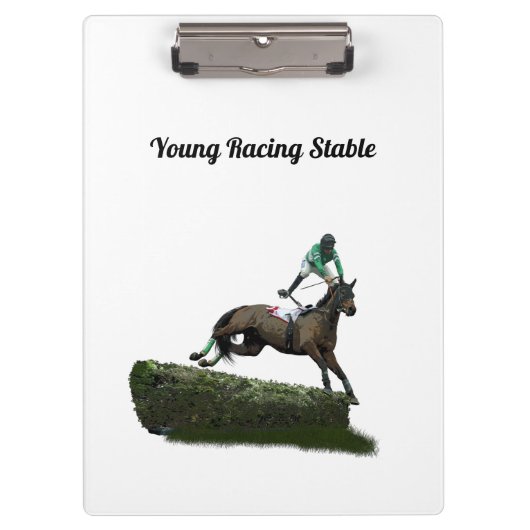 緑色のクリップボードでジョッキーをジャンプ クリップボード (正面)