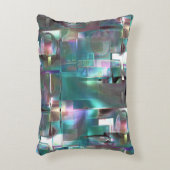 緑色のグラデーションと柔らかいネオンで着色の重なり アクセントクッション (正面(垂直))