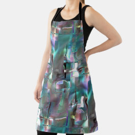 緑色のグラデーションと柔らかいネオンで着色の重なり エプロン