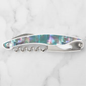 緑色のグラデーションと柔らかいネオンで着色の重なり ソムリエナイフ (裏面)