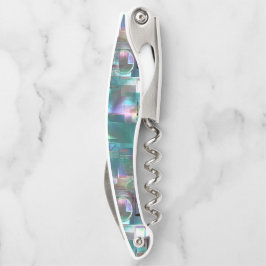 緑色のグラデーションと柔らかいネオンで着色の重なり ソムリエナイフ