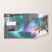 緑色のグラデーションと柔らかいネオンで着色の重なり バスタオルセット (ハンドタオル)