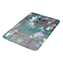 緑色のグラデーションと柔らかいネオンで着色の重なり バスマット