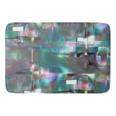 緑色のグラデーションと柔らかいネオンで着色の重なり バスマット (正面)