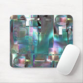 緑色のグラデーションと柔らかいネオンで着色の重なり マウスパッド (マウス)