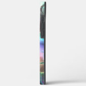 緑色のグラデーションと柔らかいネオンで着色の重なり Case-Mate iPhoneケース (裏面 / 左)