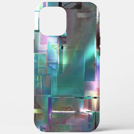 緑色のグラデーションと柔らかいネオンで着色の重なり Case-Mate iPhoneケース (裏面)