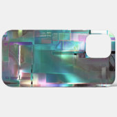 緑色のグラデーションと柔らかいネオンで着色の重なり Case-Mate iPhoneケース (裏面 (横))