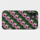 緑色のケースに咲くピンクのエキナセアの花 Case-Mate iPhoneケース (裏面(横))