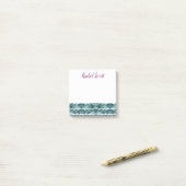 緑色のサボテンのテクスチャをポストItノート ポストイット (デスク上)