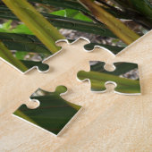緑色のシダ模様のパズル緑色 ジグソーパズル (側面)