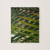 緑色のシダ模様のパズル緑色 ジグソーパズル (縦)