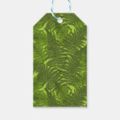 緑色のシダ ギフトタグ (正面)