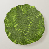 緑色のシダ ラウンドクッション (裏面)
