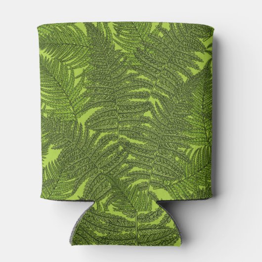 緑色のシダ 缶クーラー (裏面)