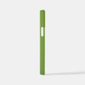 緑色のシンプル背景 iPhoneケース (右側面)