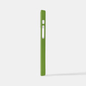 緑色のシンプル背景 iPhoneケース (左側面)