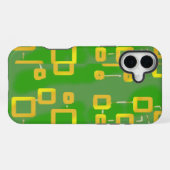 緑色のジオメトリックな電話ケース iPhoneケース (裏面横)