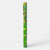 緑色のジオメトリックな電話ケース iPhoneケース (左側面)