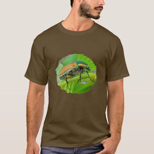 緑色のジューン・ビートル Tシャツ (正面)