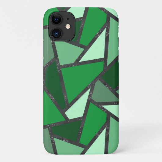 緑色のステンドグラスパターン Case-Mate iPhoneケース (裏面)
