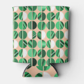 緑色のストライプの楕円形 缶クーラー (正面)