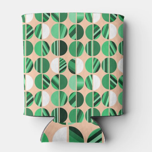 緑色のストライプの楕円形 缶クーラー (裏面)