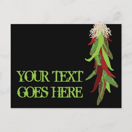 緑色のチリピーマン ポストカード (正面)