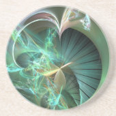 緑色のディスクにレーザー光が表示される コースター (正面)