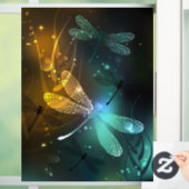 緑色のトンボ飛行 ウィンドウサイン (ホーム)