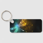 緑色のトンボ飛行 キーホルダー (裏面)