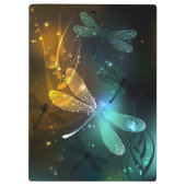 緑色のトンボ飛行 クリップボード (裏面)