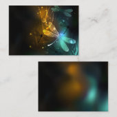 緑色のトンボ飛行 コーリングカード (正面/裏面)