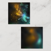 緑色のトンボ飛行 コーリングカード (正面/裏面)