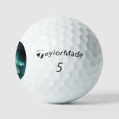 緑色のトンボ飛行 ゴルフボール (ロゴ)