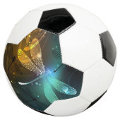 緑色のトンボ飛行 サッカーボール (3/4)