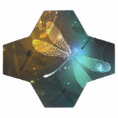 緑色のトンボ飛行 サッカーボール (フラット)