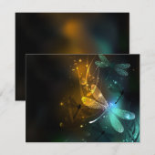 緑色のトンボ飛行 セーブザデート (正面/裏面)