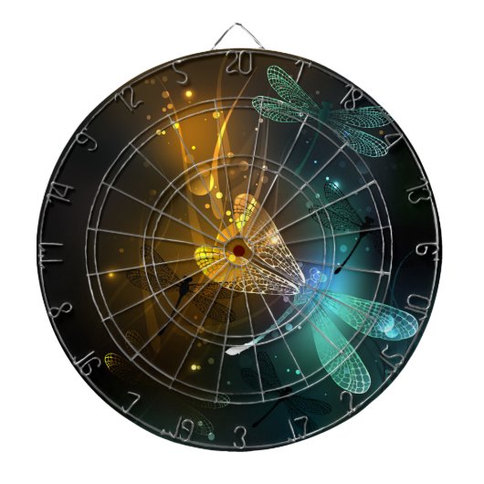 緑色のトンボ飛行 ダーツボード (正面)